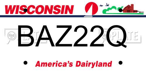 BAZ22Q Wisconsin License Plate