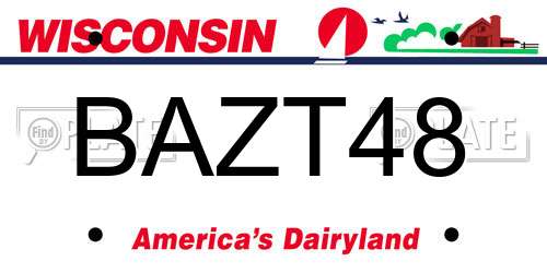 BAZT48 Wisconsin License Plate