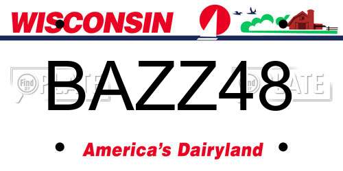 BAZZ48 Wisconsin License Plate
