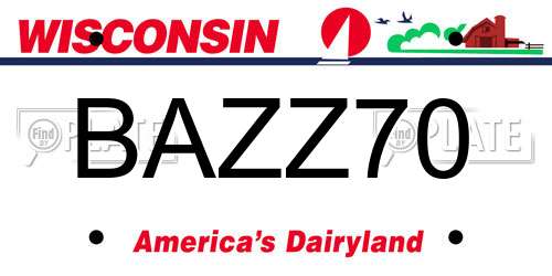 BAZZ70 Wisconsin License Plate