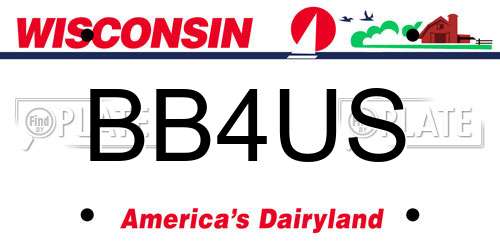 BB4US Wisconsin License Plate