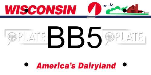 BB5 Wisconsin License Plate