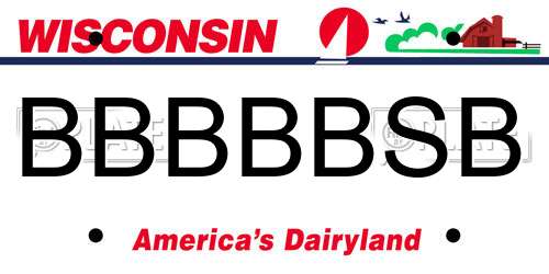 BBBBBSB Wisconsin License Plate