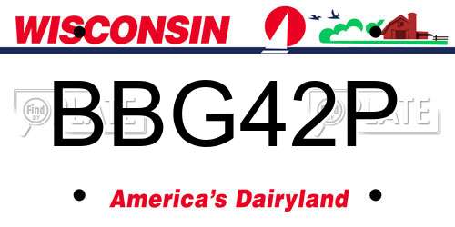 BBG42P Wisconsin License Plate