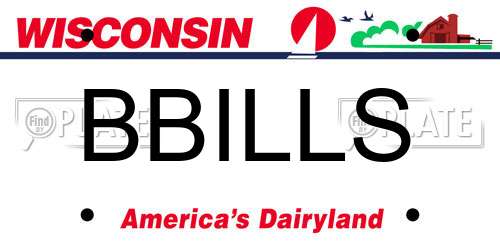 BBILLS Wisconsin License Plate