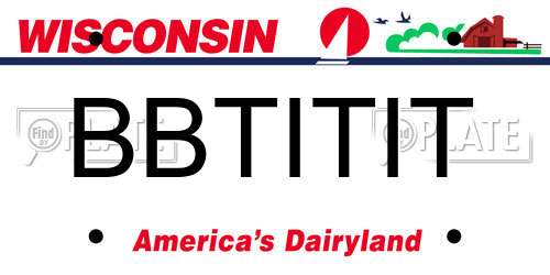 BBTITIT Wisconsin License Plate