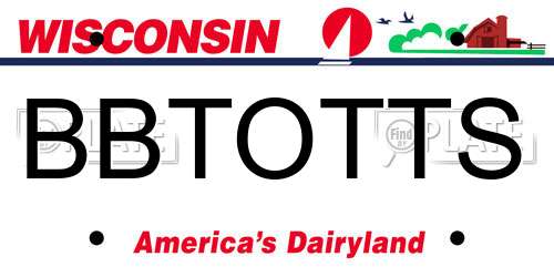 BBTOTTS Wisconsin License Plate