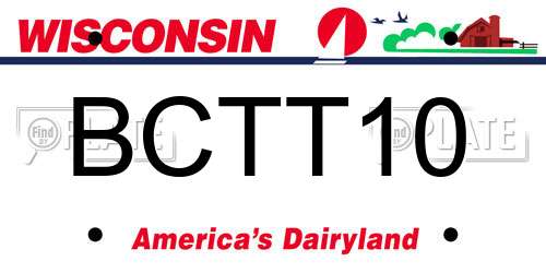 BCTT10 Wisconsin License Plate