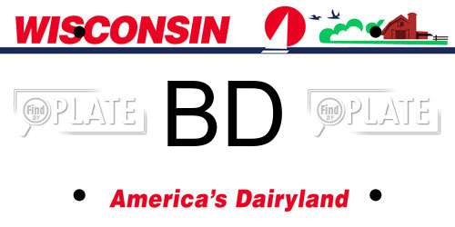 BD Wisconsin License Plate