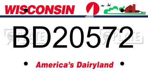 BD20572 Wisconsin License Plate
