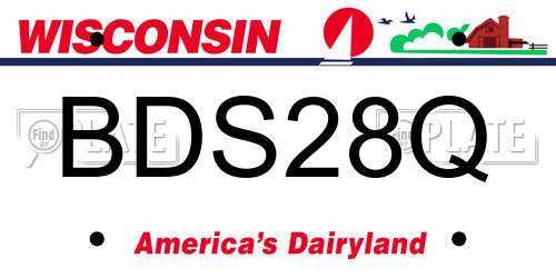 BDS28Q Wisconsin License Plate