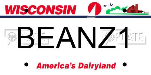 BEANZ1 Wisconsin License Plate