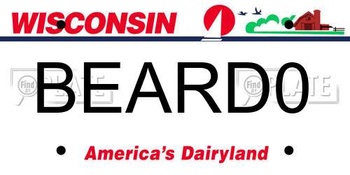 BEARD0 Wisconsin License Plate