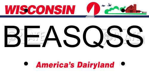 BEASQSS Wisconsin License Plate