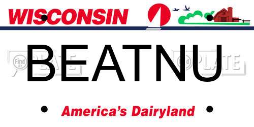 BEATNU Wisconsin License Plate