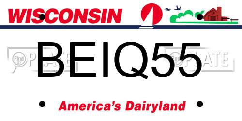 BEIQ55 Wisconsin License Plate