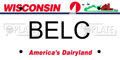 BELC Wisconsin License Plate