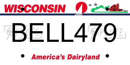 BELL479 Wisconsin License Plate