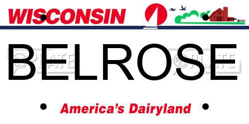 BELROSE Wisconsin License Plate