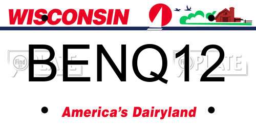 BENQ12 Wisconsin License Plate