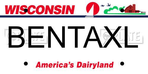 BENTAXL Wisconsin License Plate