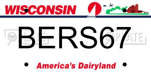 BERS67 Wisconsin License Plate