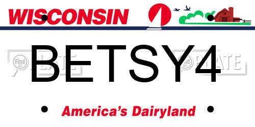 BETSY4 Wisconsin License Plate