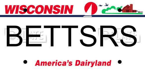 BETTSRS Wisconsin License Plate