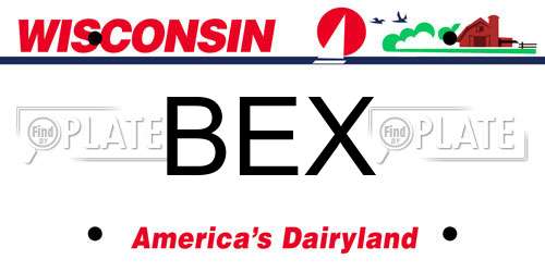 BEX Wisconsin License Plate