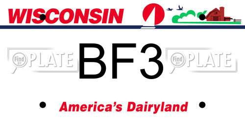 BF3 Wisconsin License Plate