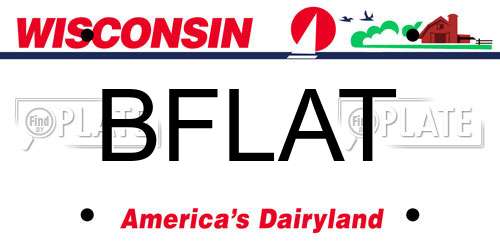 BFLAT Wisconsin License Plate