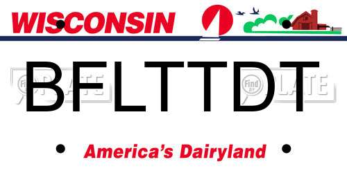 BFLTTDT Wisconsin License Plate
