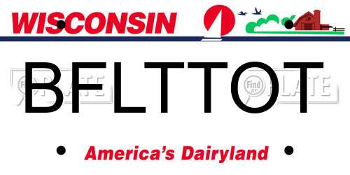 BFLTTOT Wisconsin License Plate
