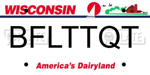 BFLTTQT Wisconsin License Plate