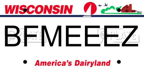 BFMEEEZ Wisconsin License Plate