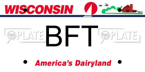 BFT Wisconsin License Plate