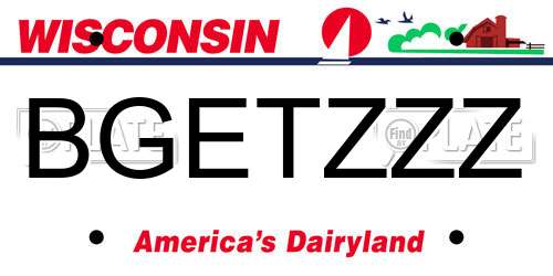 BGETZZZ Wisconsin License Plate
