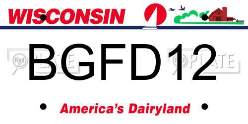 BGFD12 Wisconsin License Plate