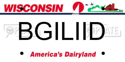 BGILIID Wisconsin License Plate