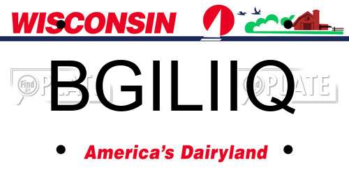 BGILIIQ Wisconsin License Plate