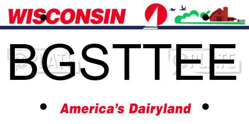 BGSTTEE Wisconsin License Plate