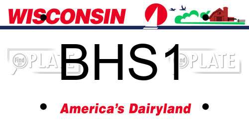 BHS1 Wisconsin License Plate