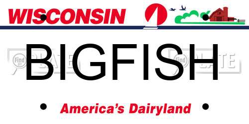 BIGFISH Wisconsin License Plate