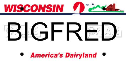 BIGFRED Wisconsin License Plate