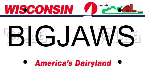 BIGJAWS Wisconsin License Plate