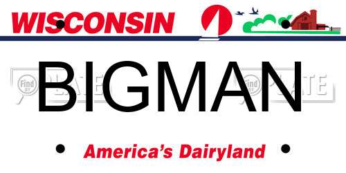 BIGMAN Wisconsin License Plate