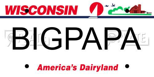 BIGPAPA Wisconsin License Plate
