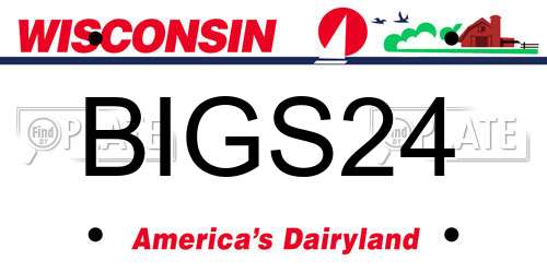 BIGS24 Wisconsin License Plate