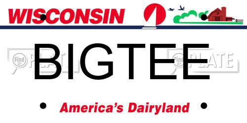 BIGTEE Wisconsin License Plate