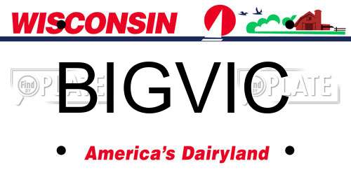 BIGVIC Wisconsin License Plate